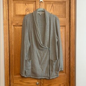 Talbots Heather Gray Knit Cardigan